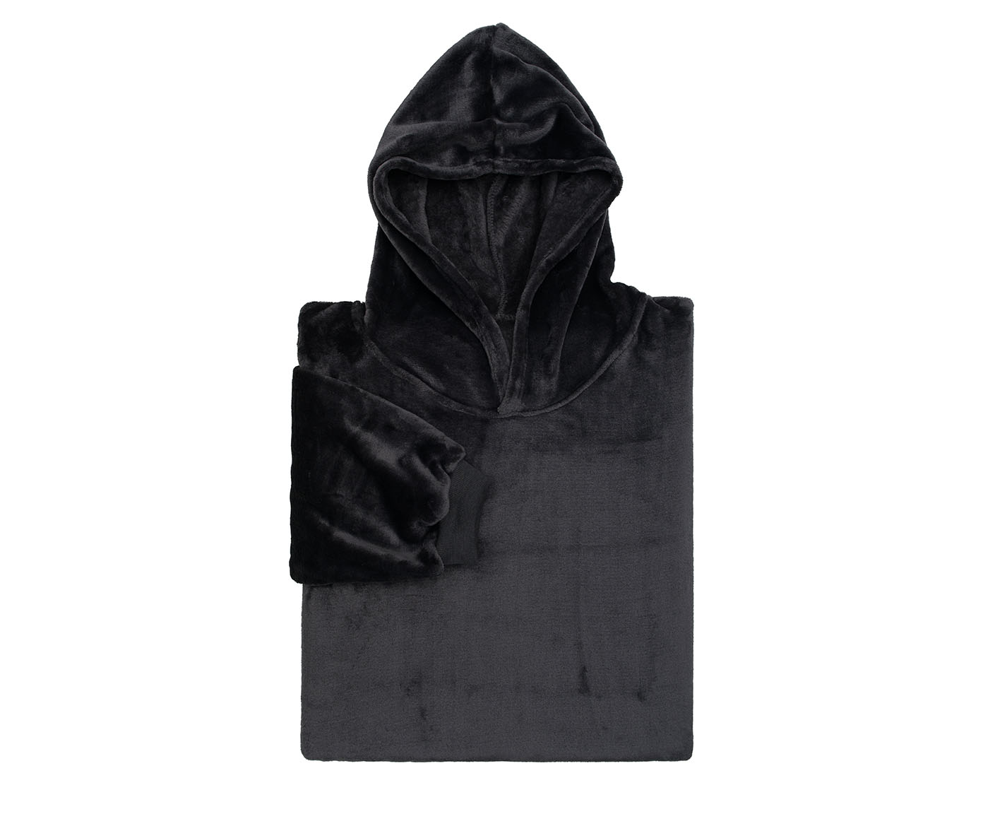 Hoodiedecke mit Kapuze anthrazit
