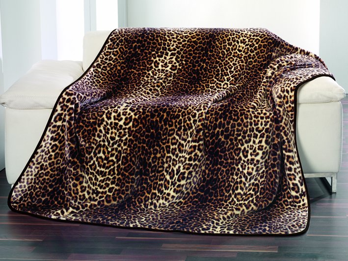 Plaids Cashmere Feeling 150x200 Léopard brun