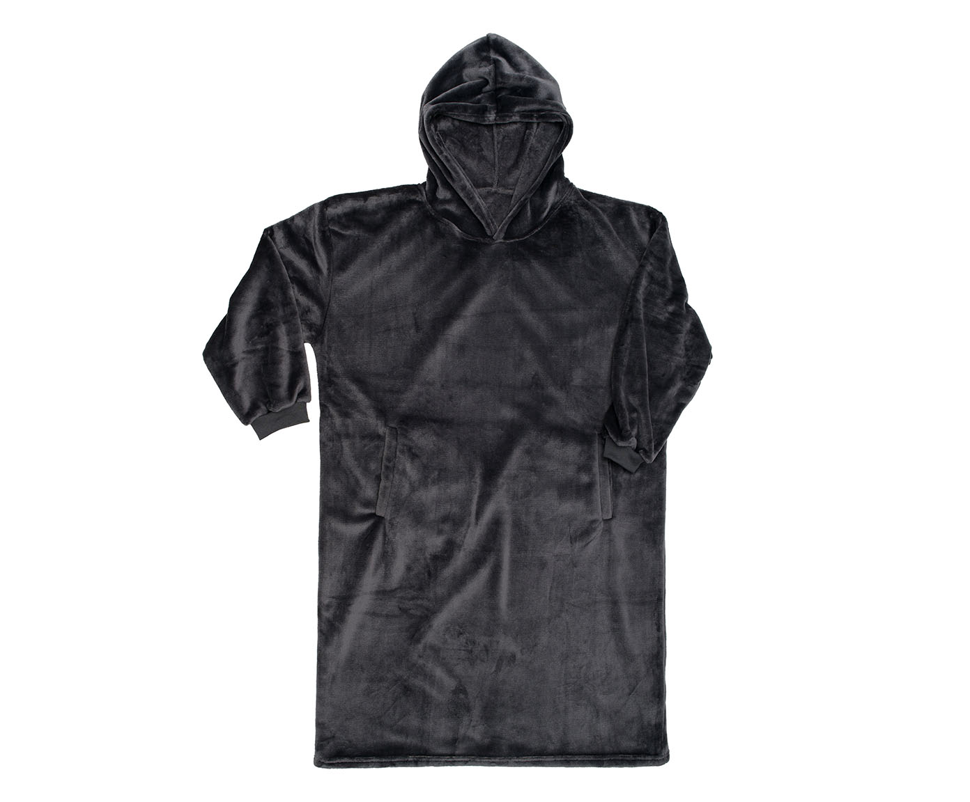 Hoodiedecke mit Kapuze anthrazit