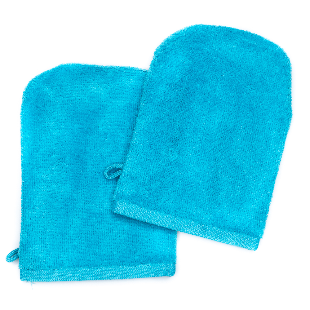 Wash Gloves 14x21 turquoise (2 items in a pack)