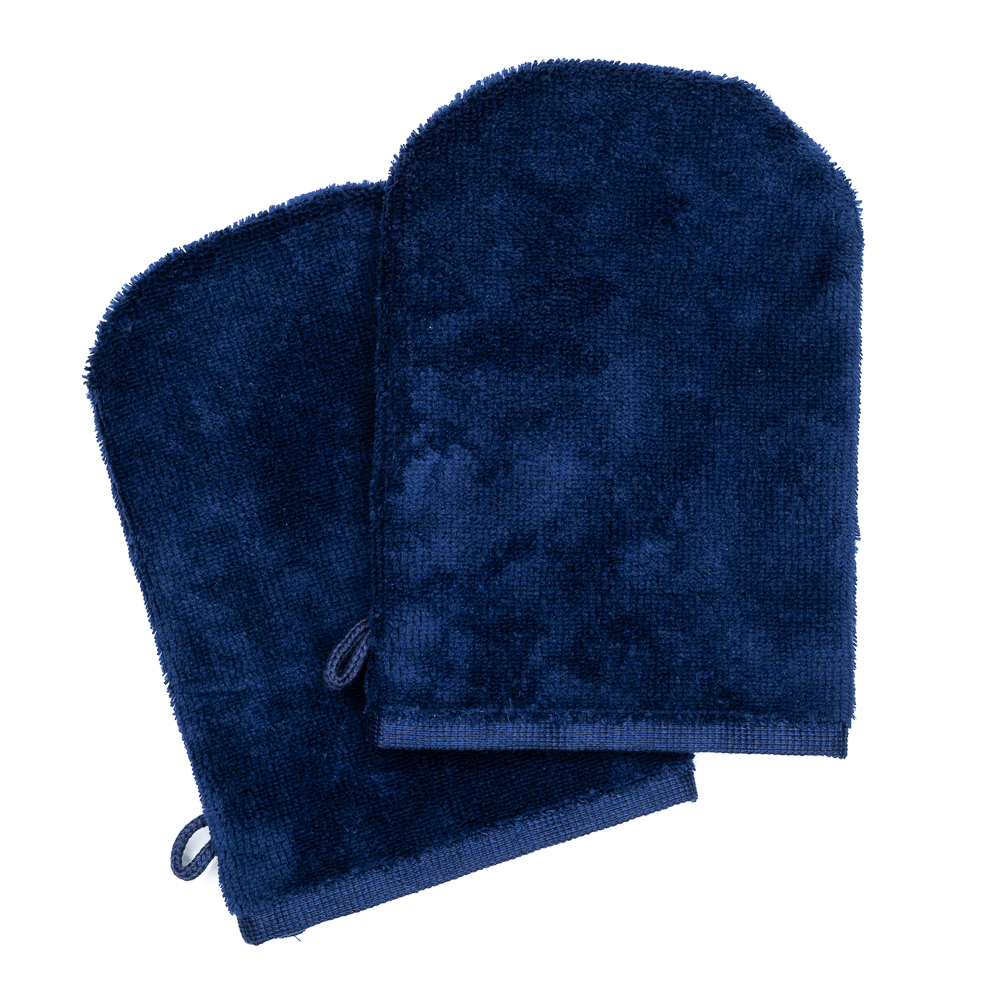 Wash Gloves 14x21 navy blue (2 items in a pack)