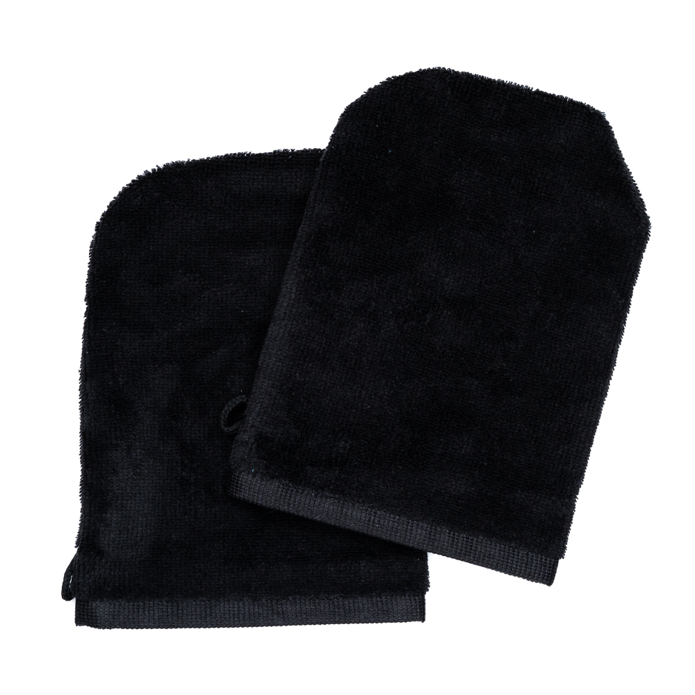 Wash Gloves 14x21 black (2 items in a pack)